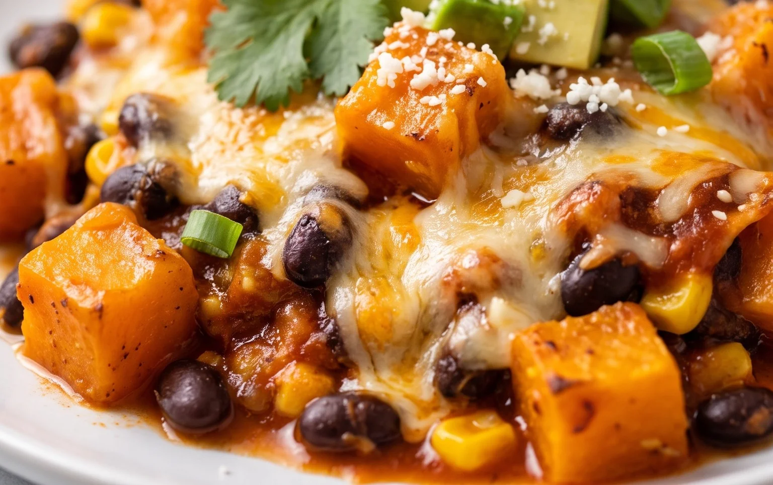 30-Minute Butternut Squash and Black Bean Enchilada Skillet